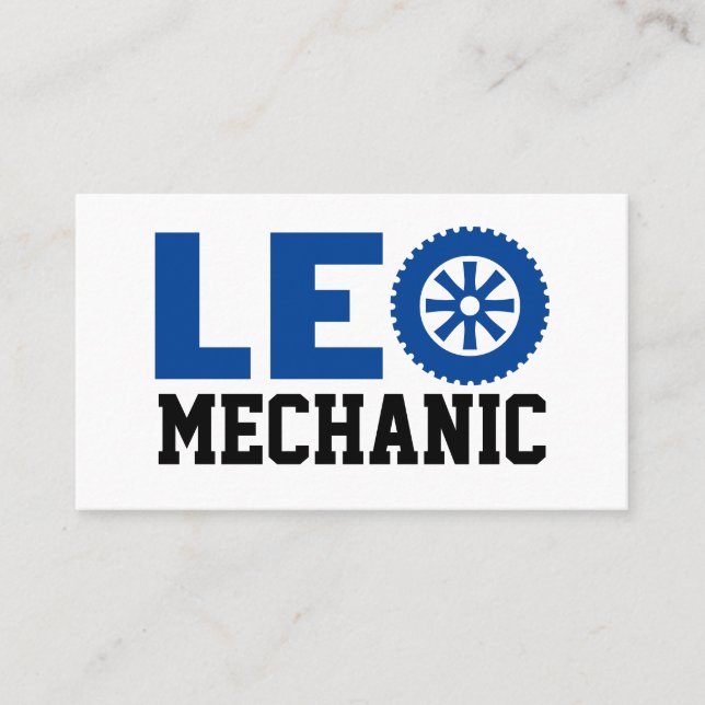 Leo Mechanic Business Card (Front)