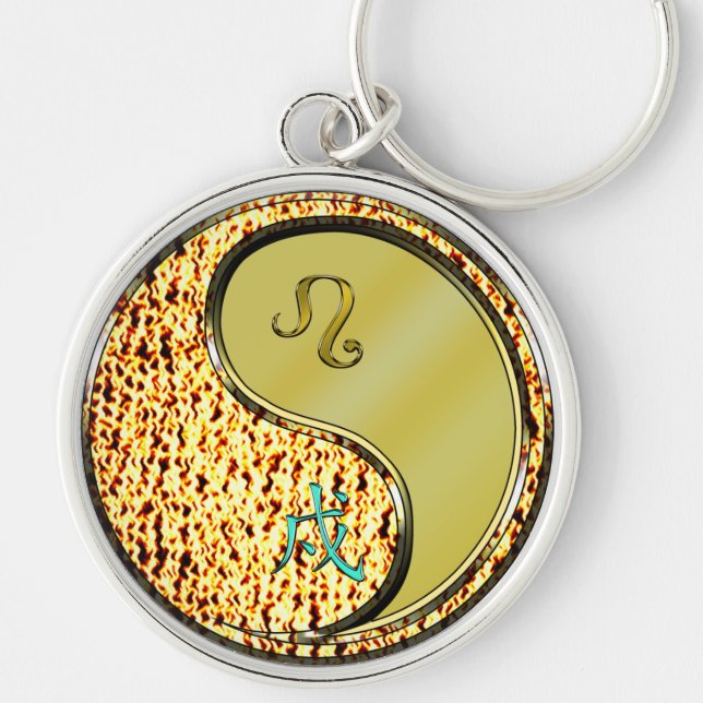 Leo & Metal Dog Keychain (Front)