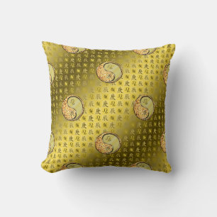 Leo & Metal Dragon Throw Pillow
