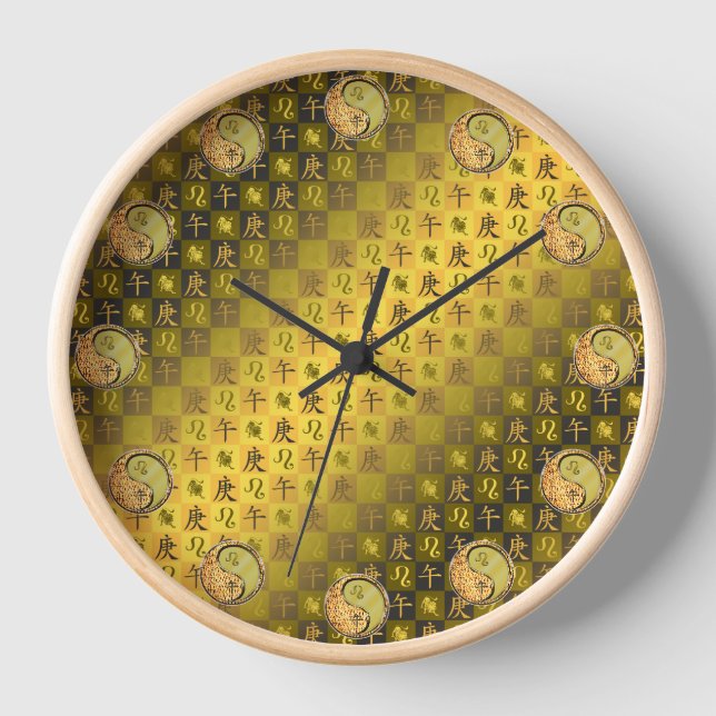 Leo & Metal Horse Clock (Front)