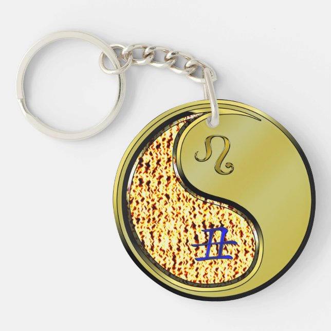 Leo & Metal Ox Keychain (Front)