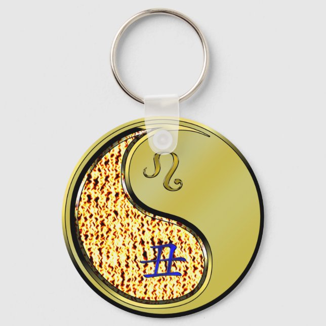 Leo & Metal Ox Keychain (Front)