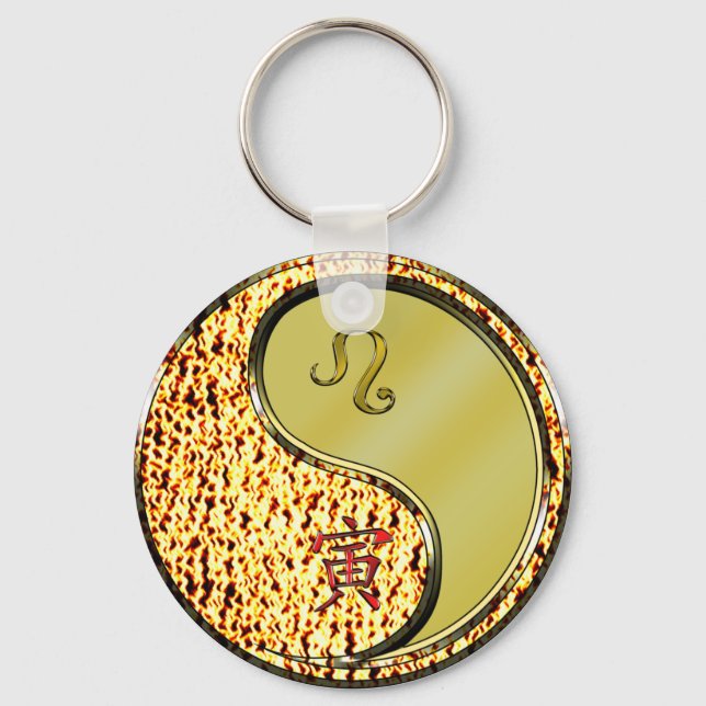 Leo & Metal Tiger Keychain (Front)