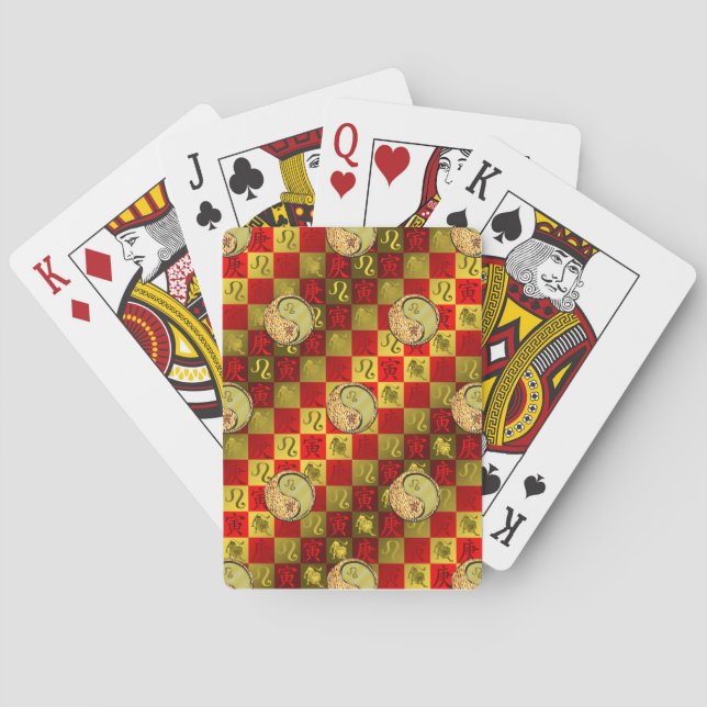 Leo & Metal Tiger Playing Cards (Back)