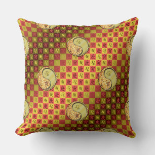 Leo & Metal Tiger Throw Pillow