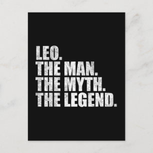 Leo name, Leo The Man The Myth The Legend Postcard