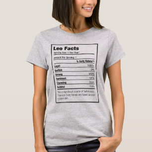 Leo Nutrition Fact Zodiac T-Shirt