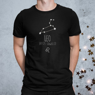 Leo   Personalized Zodiac Constellation T-Shirt