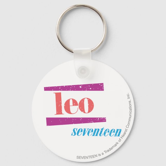 Leo Pink Keychain (Front)