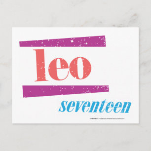 Leo Pink Postcard