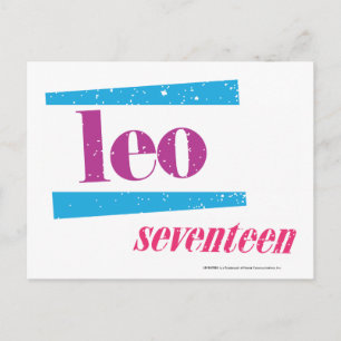 Leo Purple Postcard