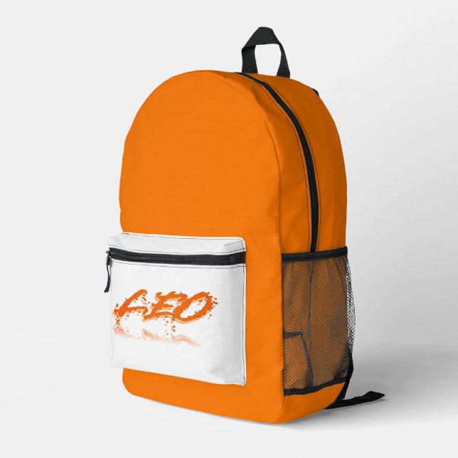 Leo Reflection Printed Backpack (Back Corner Right)