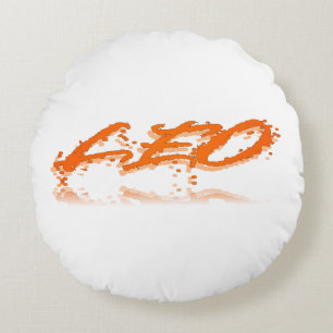 Leo Reflection Round Pillow