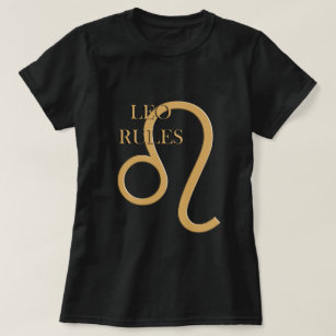 Leo Rules Ladies Black T-Shirt