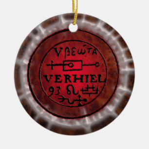 leo sigil ceramic ornament