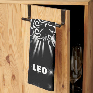 Leo sign kitchen towel