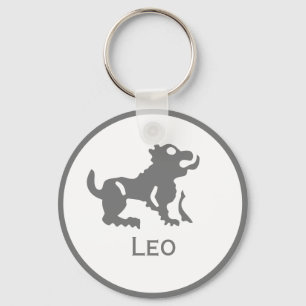 Leo Sign of the Zodiac Design Keychain
