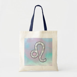 Leo Sign on Pastels Nacre Mother of Pearl Style Tote Bag