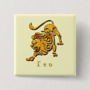 Leo Sign Square Pin