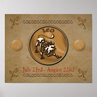 Leo - signe astrologique — impression d'art
