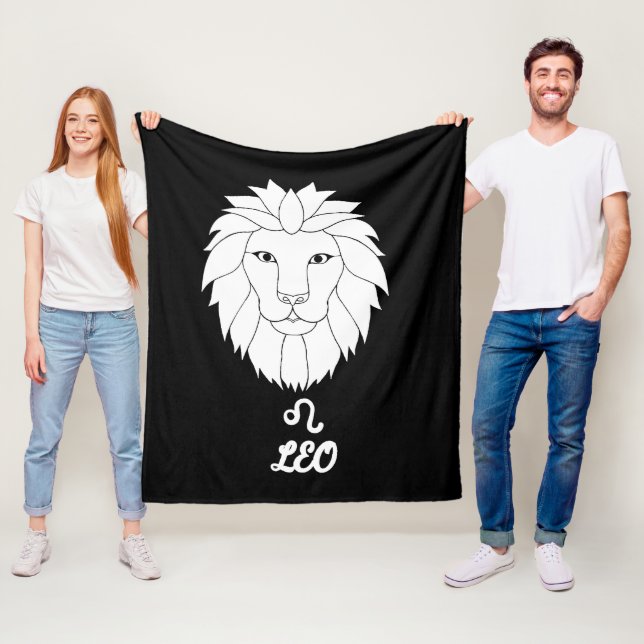 Leo Silhouette Fleece Blanket (In Situ)