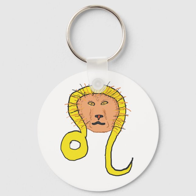 Leo Star Sign Keychain (Front)