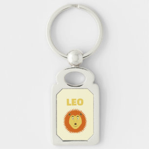 Leo Star Sign Lion Birthday Custom Name Keychain