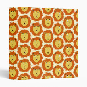 Leo Star Sign Lion Birthday Patterned Binder