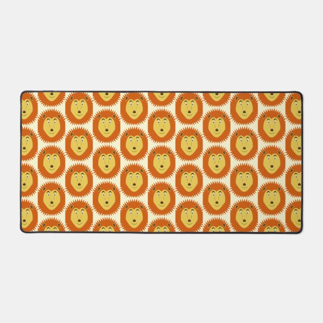 Leo Star Sign Lion Birthday Patterned Desk Mat (Front)