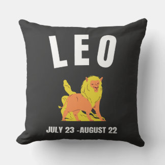 Leo star sign throw pillow