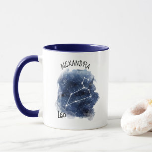 Leo Starry Night Constellation Custom Name  Mug