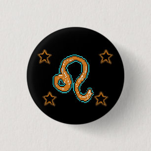 LEO Stars 1 Inch Round Button
