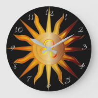 Leo Sun Fire Sign Birth Month Black Red & Gold