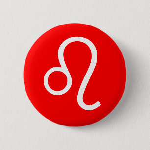 Leo Symbol 2 Inch Round Button