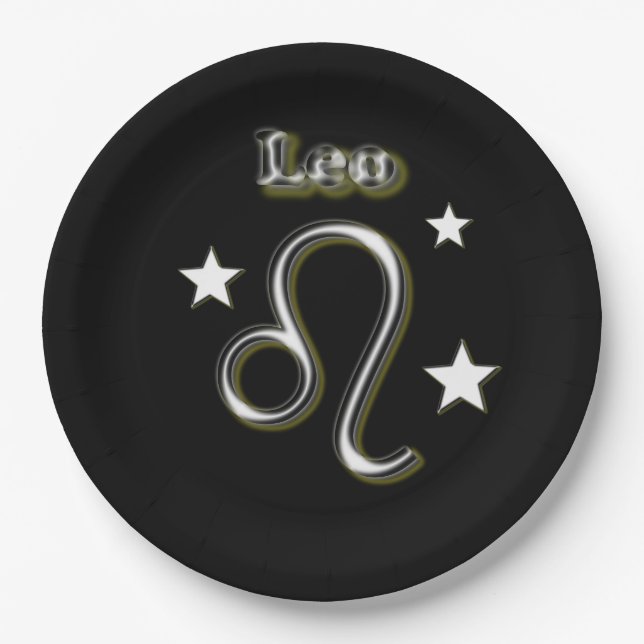 Leo symbol paper plate (Front)