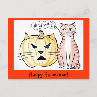 Leo The Cat - Carte de voeux Halloween