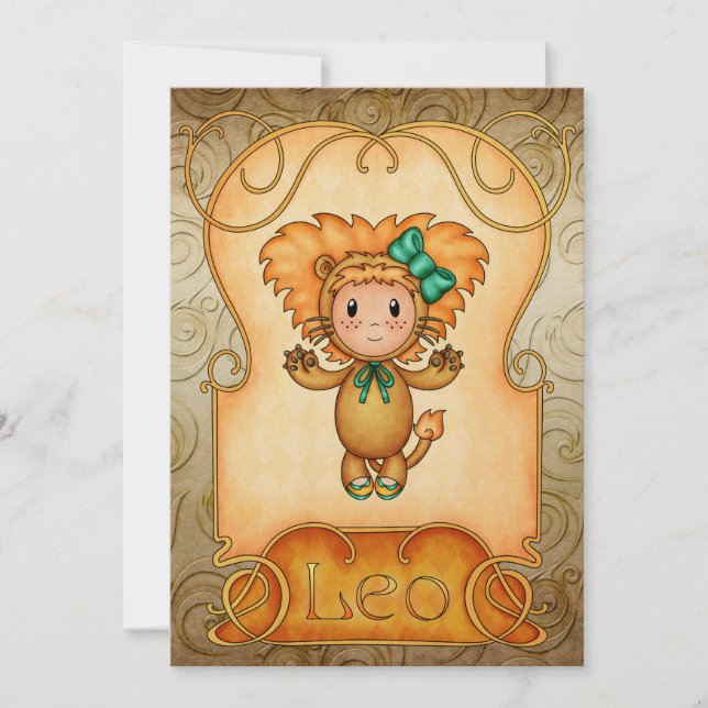 Leo the Lion Birthday - SRF Invitation (Front)