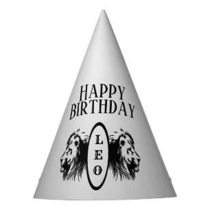 Leo the Lion Bookended Zodiac Party Hat