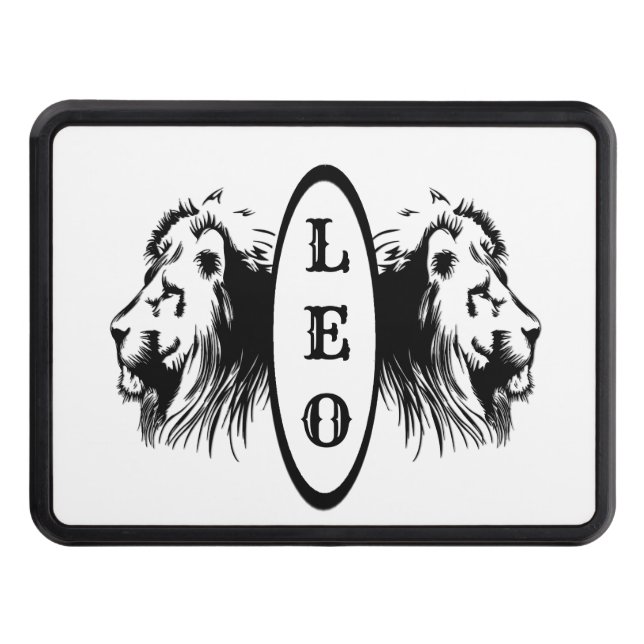 Leo the Lion Bookended Zodiac Trailer Hitch Cover (Front)