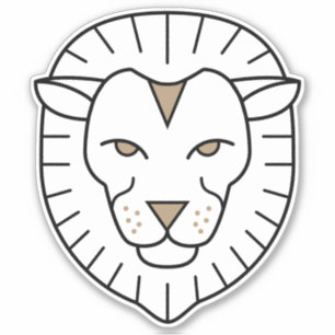 Leo the Lion Fire Sign black astrological symbol