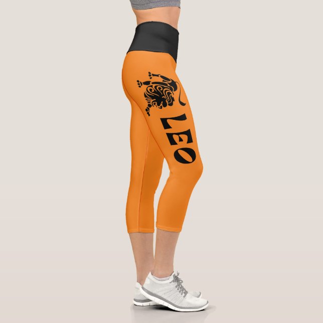 LEO THE LION GRAPHIC ZODIAC YOGA PANTS (Right)