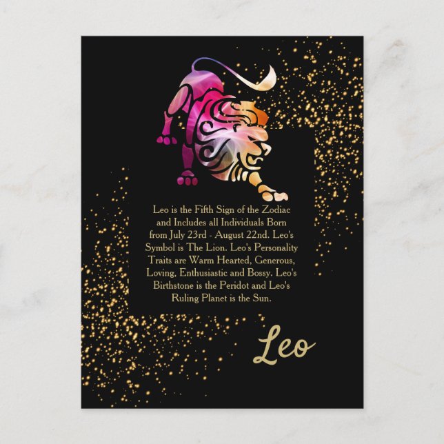 Leo The Lion Postcard (Front)