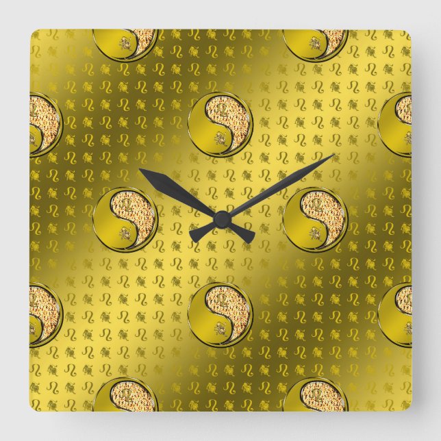 Leo the Lion Square Wall Clock (Front)