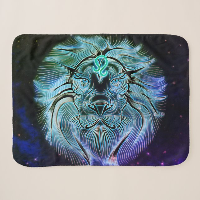 leo the lion zodiac blanket (Front (Horizontal))