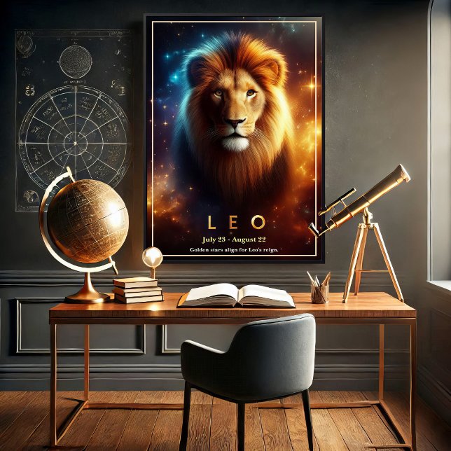 Leo the Lion Zodiac Celestial Poster (Creator Uploaded)