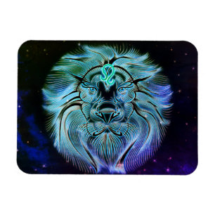 leo the lion zodiac magnet