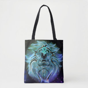 leo the lion zodiac tote bag 