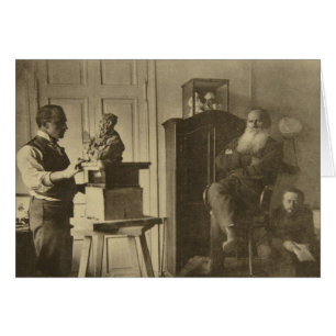Leo Tolstoy and the sculptor Prince Paolo