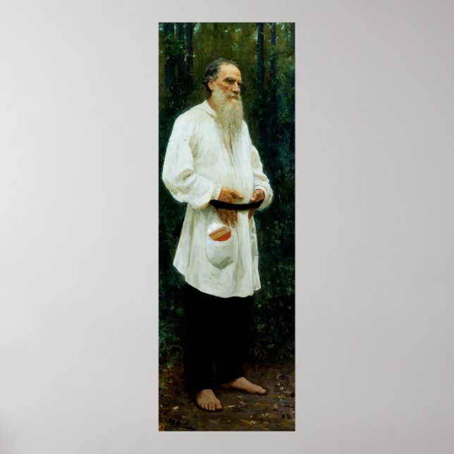 Leo Tolstoy Barefoot by Ilya Repin Poster (Front)