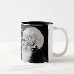 Leo Tolstoy - Change the World. - Customized Two-Tone Coffee Mug